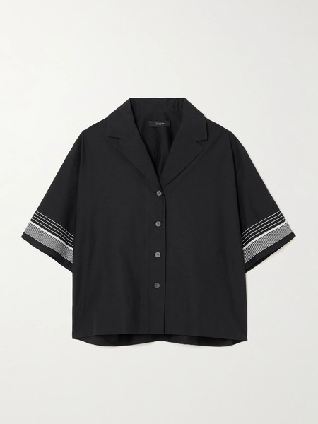  Joseph Joseph - Leopold Embroidered Cotton-blend Blouse - Black 