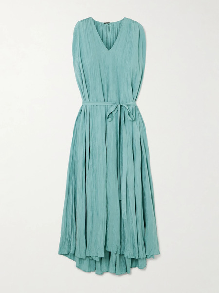  Joseph Joseph - Martini Belted Silk-habotai Midi Dress - Turquoise 
