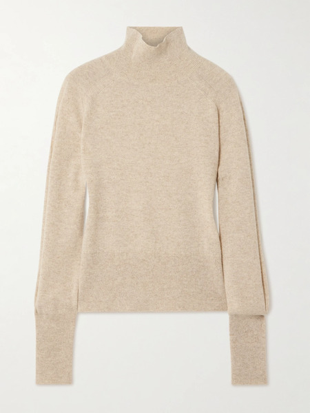  Joseph Joseph - Oxna Mélange Cashmere Turtleneck Sweater - Beige 