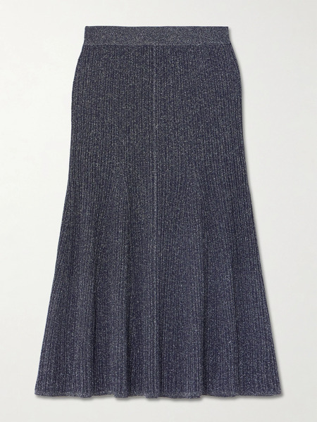  Joseph Joseph - Pleated Lurex Midi Skirt - Purple 