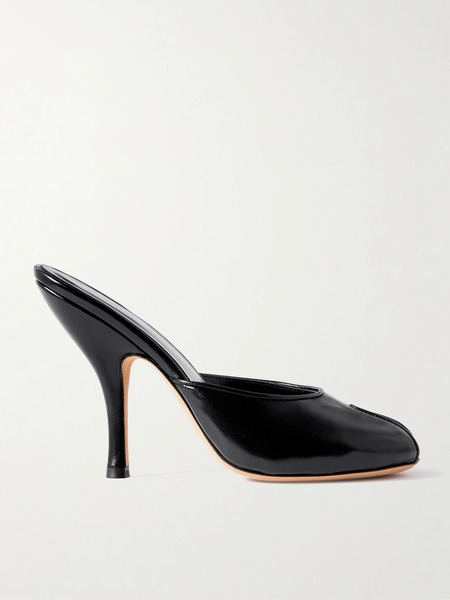  Jude Jude - Date Cutout Leather Mules - Black 