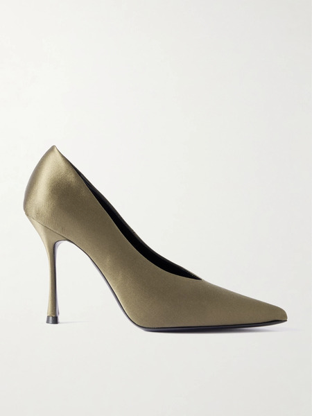  Jude Jude - Kiss Satin Pumps - Army Green 
