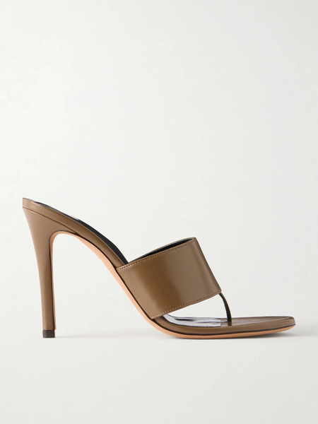  Jude Jude - Snug Leather Thong Sandals - Brown 