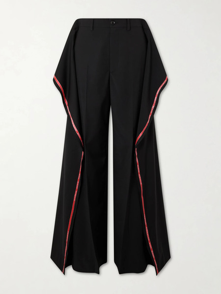  Junya Watanabe Junya Watanabe - Crepe Straight-leg Pants - Black 