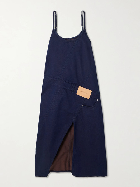  Jw Anderson Jw Anderson - Appliquéd Denim Midi Dress - Blue 
