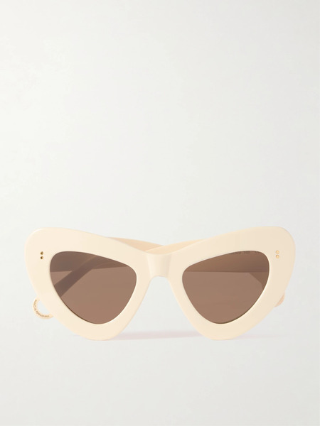  Jw Anderson Jw Anderson - Butterfly Cat-eye Acetate Sunglasses - Off-white 