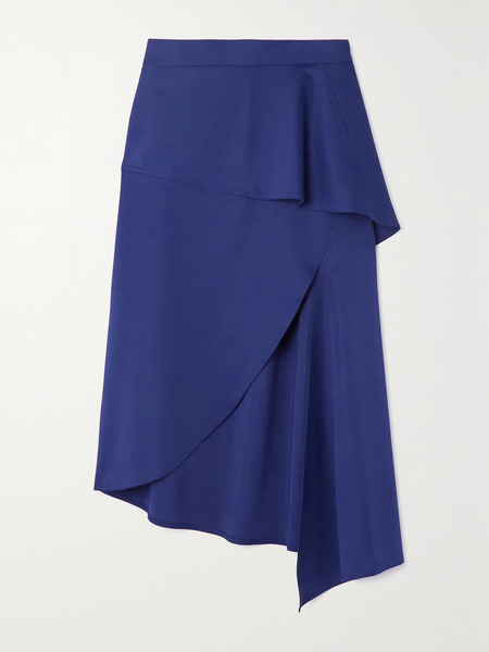  Jw Anderson Jw Anderson - Layered Asymmetric Stretch-jersey Skirt - Blue 
