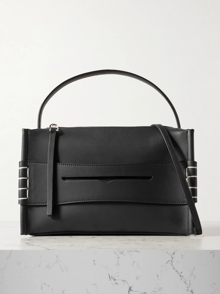 Jw Anderson Jw Anderson - Loafer Embroidered Leather Shoulder Bag - Black 
