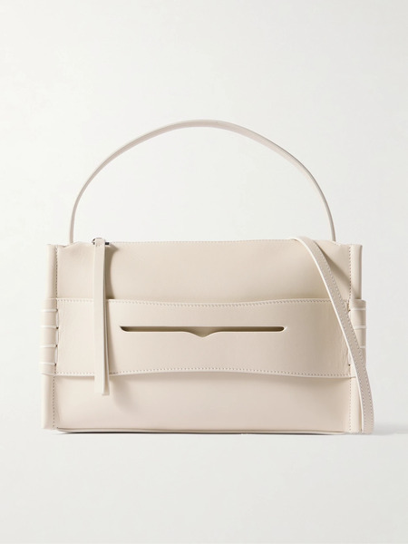  Jw Anderson Jw Anderson - Loafer Embroidered Leather Shoulder Bag - Off-white 