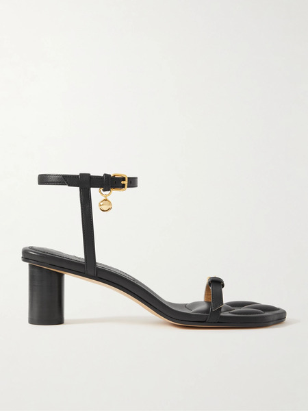  Jw Anderson Jw Anderson - Paw Embellished Leather Sandals - Black 