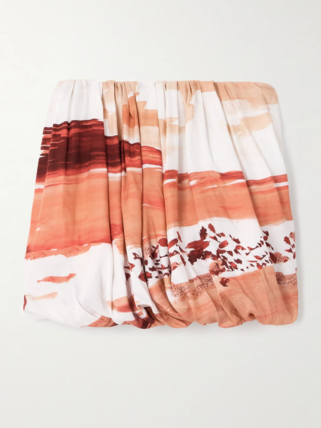  Jw Anderson Jw Anderson - Pleated Printed Twill Mini Skirt - Multi 