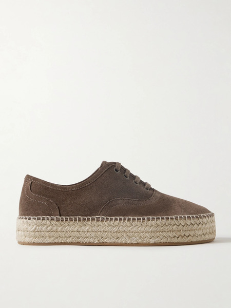  Jw Anderson Jw Anderson - Suede Espadrille Platform Sneakers - Brown 