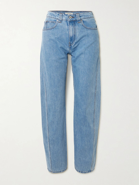  Jw Anderson Jw Anderson - Twisted High-rise Tapered Jeans - Light Denim 
