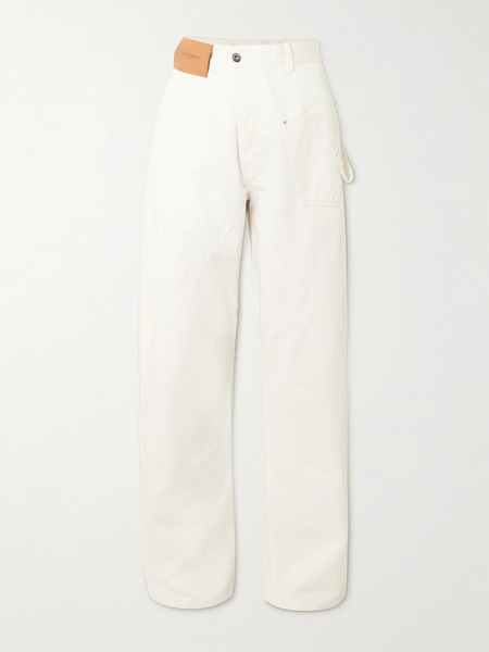  Jw Anderson Jw Anderson - Twisted Paneled High-rise Jeans - Off-white 