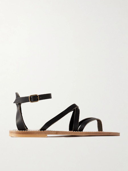  K Jacques St Tropez K Jacques St Tropez - Epicure Leather Sandals - Black 