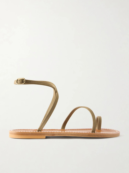  K Jacques St Tropez K Jacques St Tropez - Loki Leather Thong Sandals - Army Green 