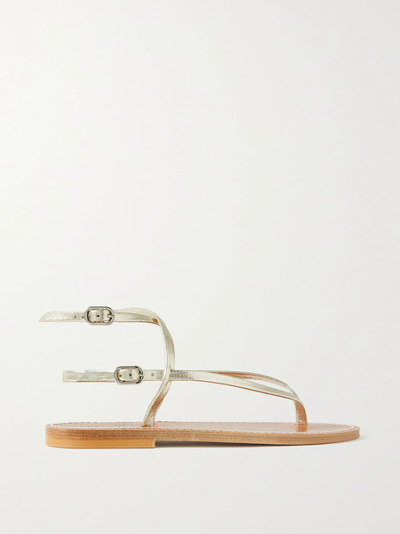 K Jacques St Tropez K Jacques St Tropez - + Net Sustain Abako Metallic Leather Sandals - Gold 