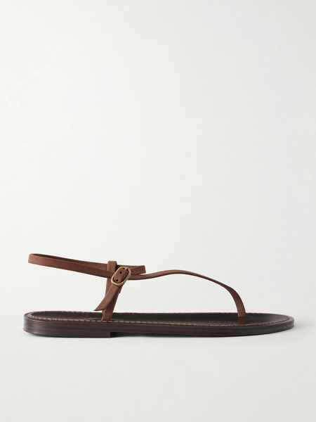  K Jacques St Tropez K Jacques St Tropez - Vassili Nubuck Thong Sandals - Brown 