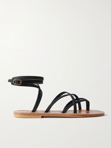  K Jacques St Tropez K Jacques St Tropez - Zenobie Leather Sandals - Black 