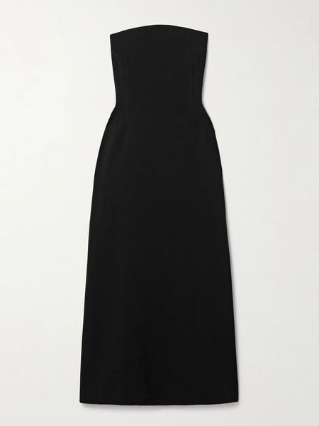  Kallmeyer Kallmeyer - Blaise Strapless Crepe Midi Dress - Black 