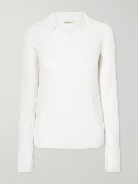  Kallmeyer Kallmeyer - Caleb Knitted Polo Sweater - White 