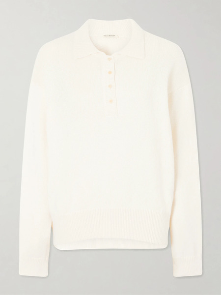  Kallmeyer Kallmeyer - Chessy Cotton And Wool-blend Polo Sweater - Ecru 