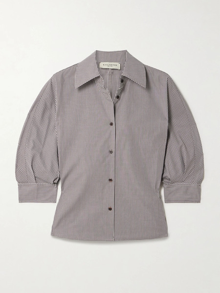  Kallmeyer Kallmeyer - Colette Cropped Gingham Cotton-poplin Shirt - Multi 