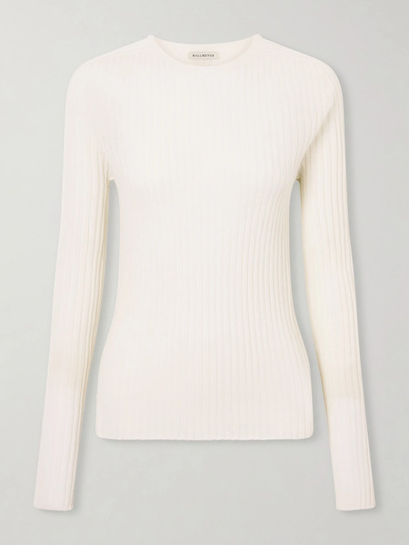  Kallmeyer Kallmeyer - Fabi Ribbed Merino Wool Top - Ivory 