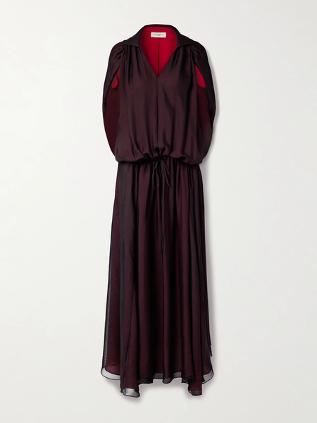  Kallmeyer Kallmeyer - Gillian Layered Gathered Silk-chiffon Maxi Dress - X Small 