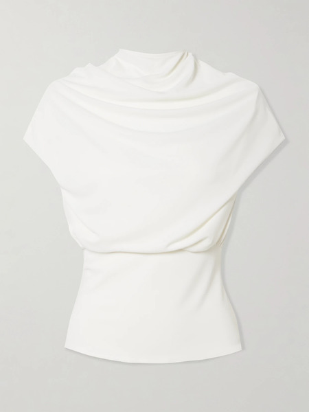  Kallmeyer Kallmeyer - Jocelyn Draped Stretch-jersey Top - White 