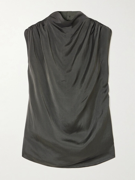  Kallmeyer Kallmeyer - Penny Draped Satin Top - Gray 