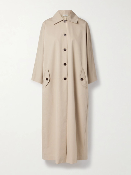  Kallmeyer Kallmeyer - Tavi Pleated Cotton-blend Twill Trench Coat - Beige 