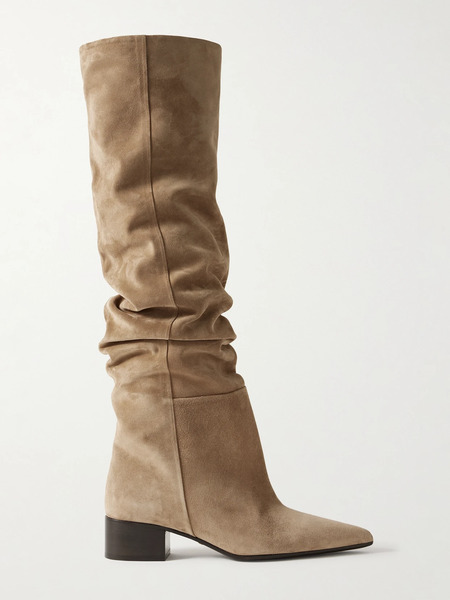  Khaite Khaite - Andee Suede Over-the-knee Boots - Taupe 