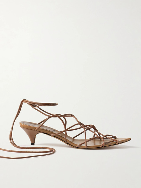  Khaite Khaite - Arden Leather Sandals - Camel 