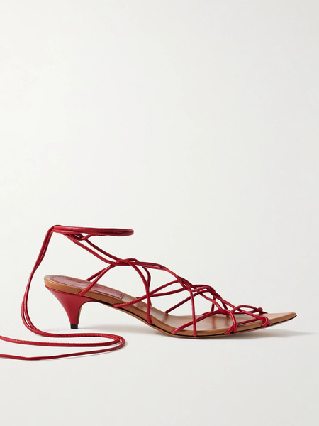  Khaite Khaite - Arden Leather Sandals - Red 