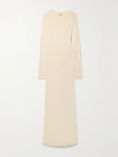  Khaite Khaite - Bayra Stretch-jersey Maxi Dress - Off-white 