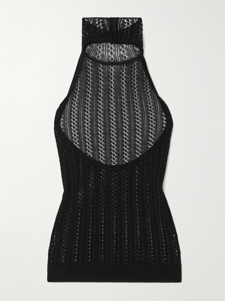  Khaite Khaite - Benedetta Crocheted Halterneck Top - Black 