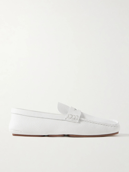  Khaite Khaite - Billy Textured-leather Loafers - White 