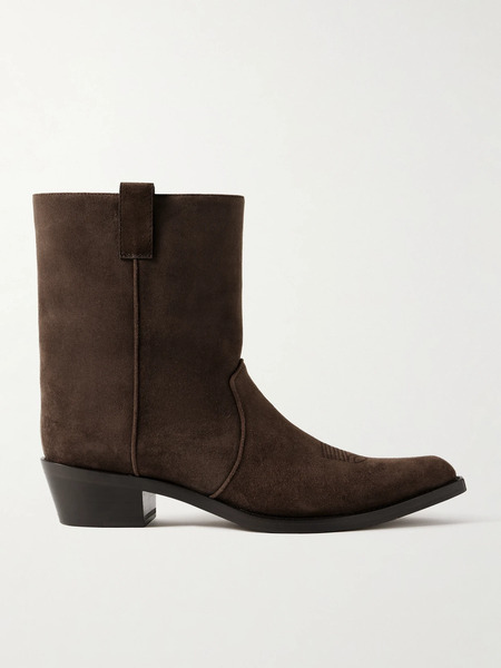  Khaite Khaite - Clive Suede Ankle Boots - Dark Brown 