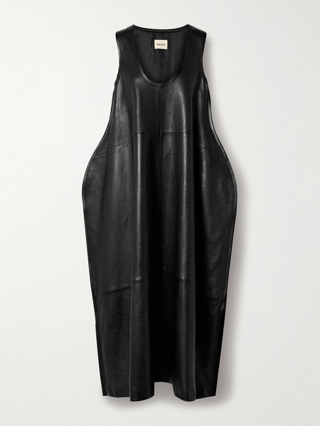  Khaite Khaite - Coli Leather Midi Dress - Black 