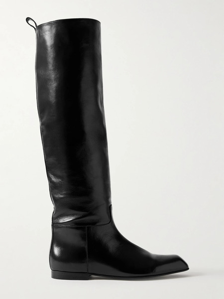  Khaite Khaite - Colt Glossed-leather Knee Boots - Black 