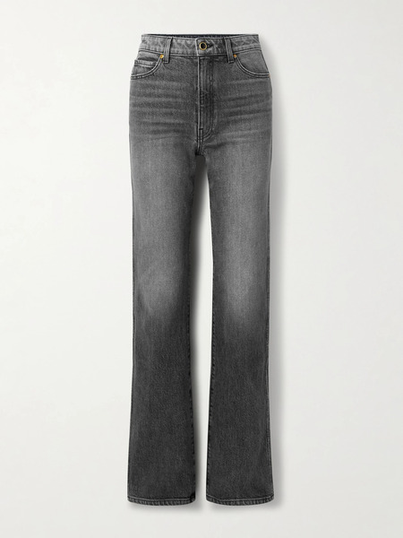  Khaite Khaite - Danielle Stretch High-rise Slim-leg Jeans - Gray 