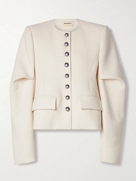  Khaite Khaite - Darlman Draped Twill Blazer - Cream 