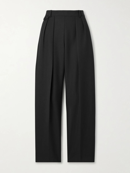  Khaite Khaite - Dugan Pleated Wool Tapered Pants - Black 