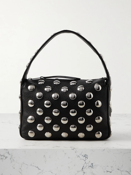  Khaite Khaite - Elena Small Studded Textured-leather Shoulder Bag - Black 