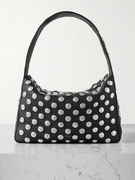  Khaite Khaite - Elena Studded Textured-leather Shoulder Bag - Black 