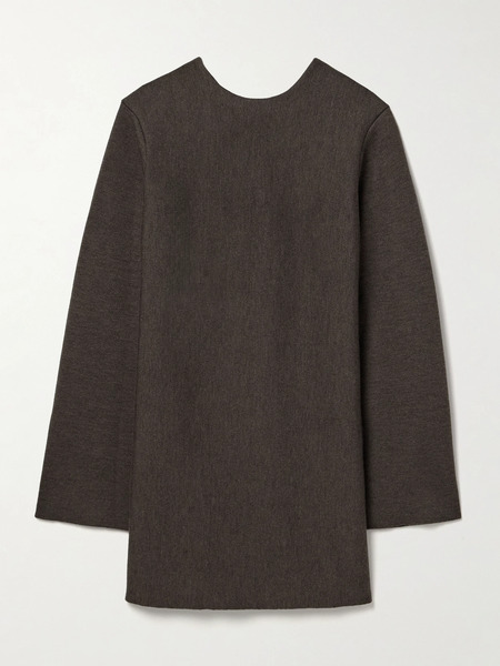  Khaite Khaite - Elle Wool-blend Mini Dress - Dark Brown 