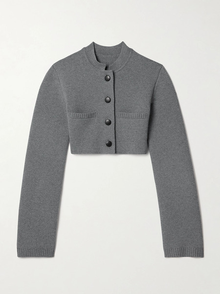  Khaite Khaite - Ello Cropped Wool-blend Cardigan - Gray 