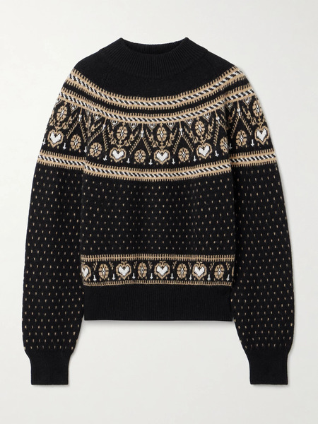  Khaite Khaite - Guy Fair Isle Cashmere Sweater - Black 