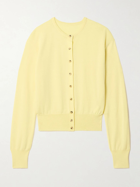  Khaite Khaite - Jackie Wool-blend Cardigan - Yellow 
